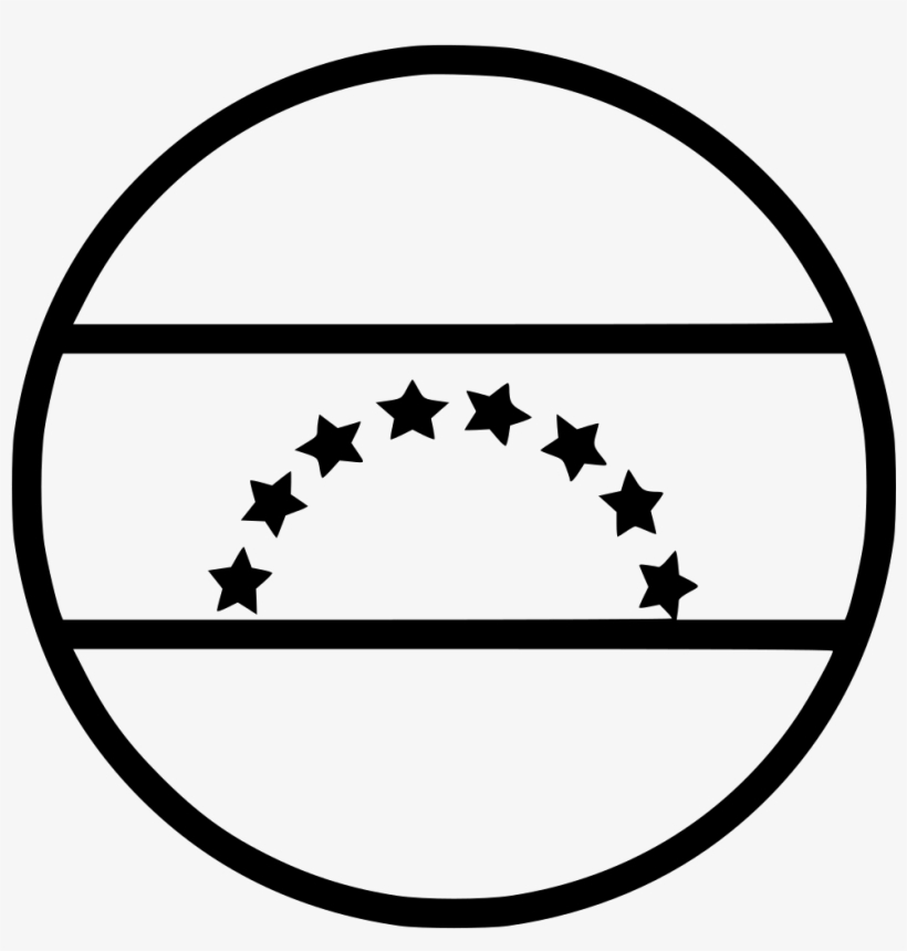 Venezuela Flag - - Circle Border Of Stars, transparent png #2192562
