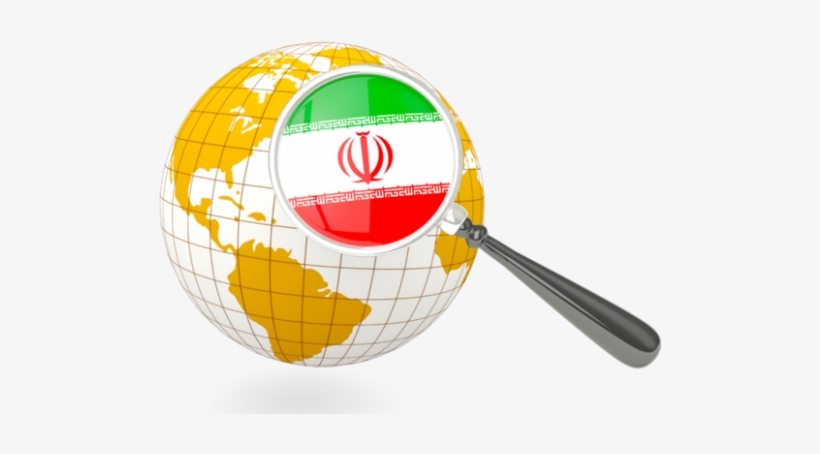 Iran Magnified Flag With Globe - Malaysia Globe Png, transparent png #2192756