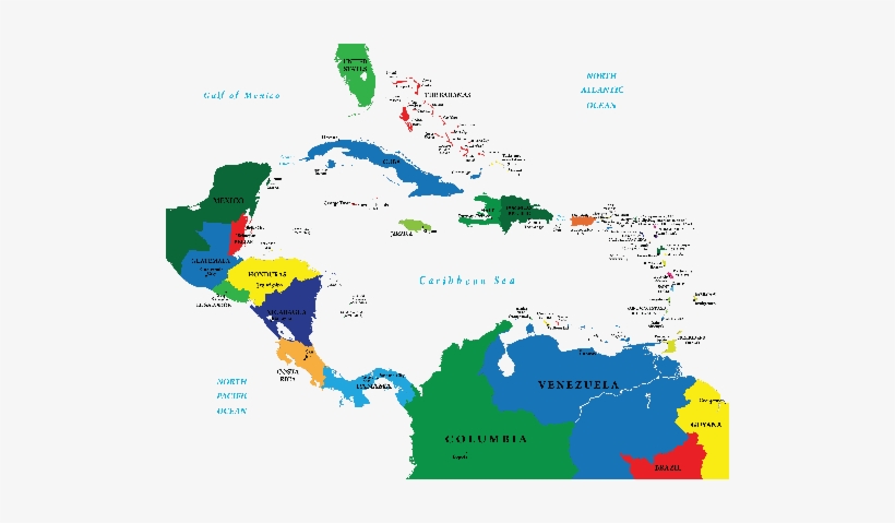 Central America Map Png - Central America Map Clipart, transparent png #2192758