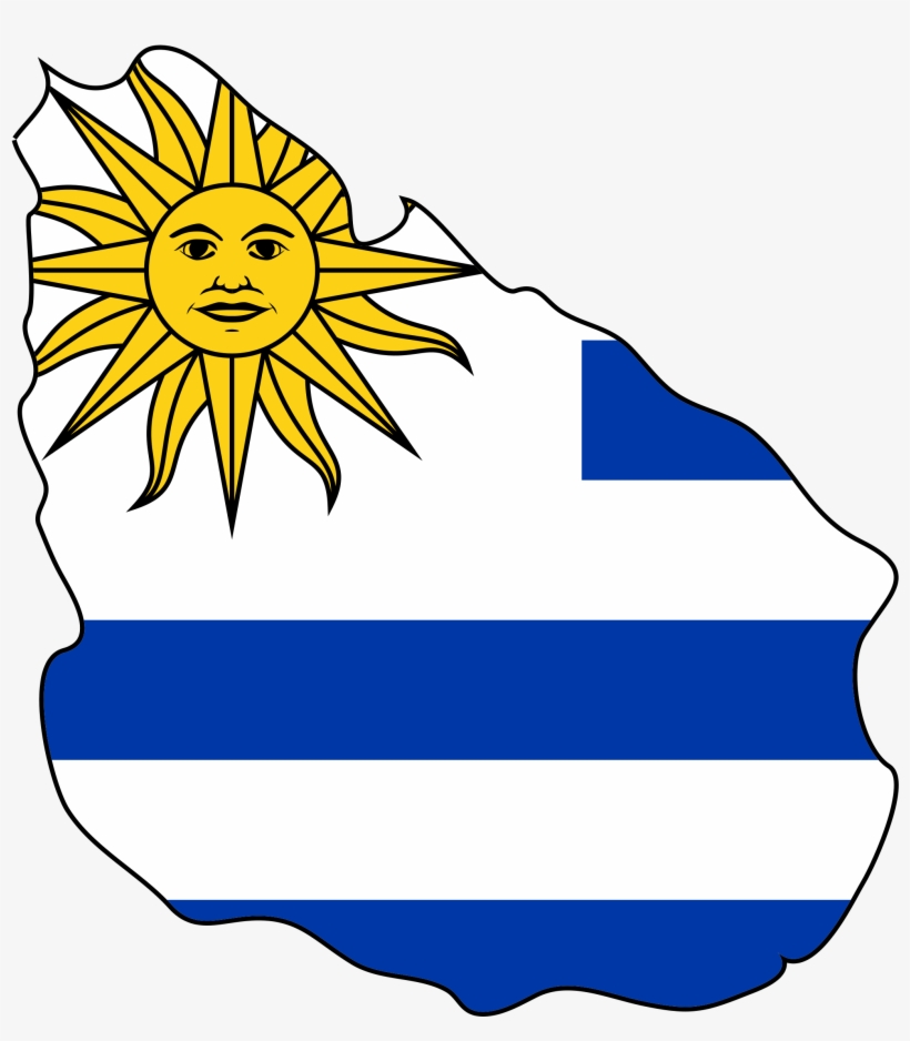 Uruguay Flag Map, transparent png #2192926