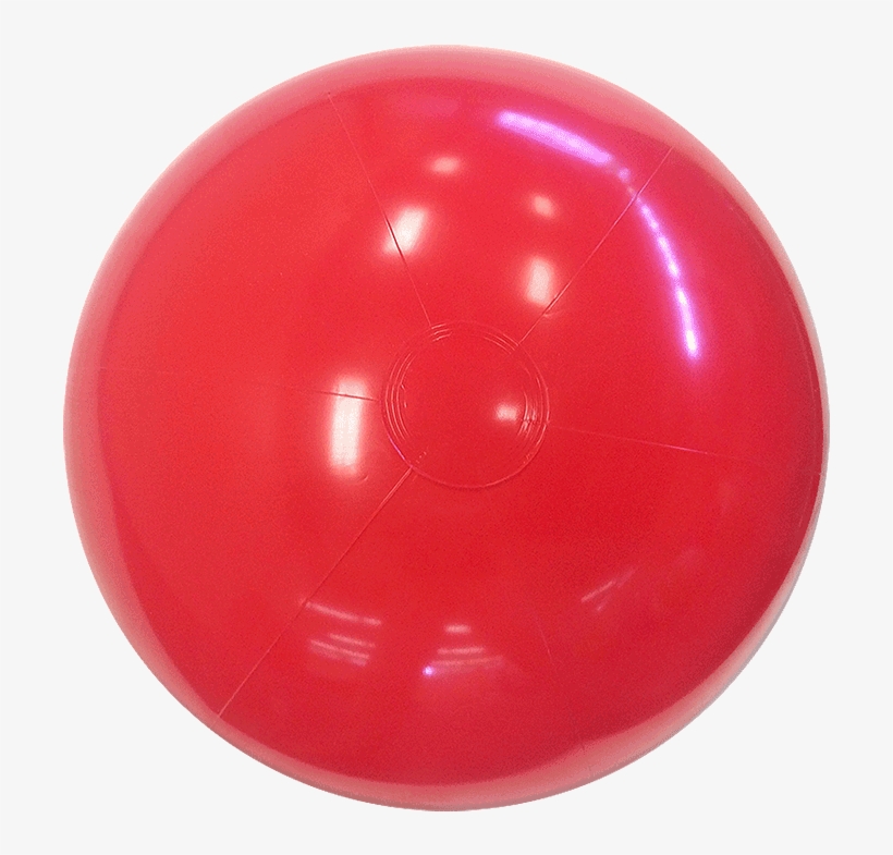 Beachballs - 24&rsquo;&rsquo; Solid Red Beach Ball - Free Transparent PNG Download