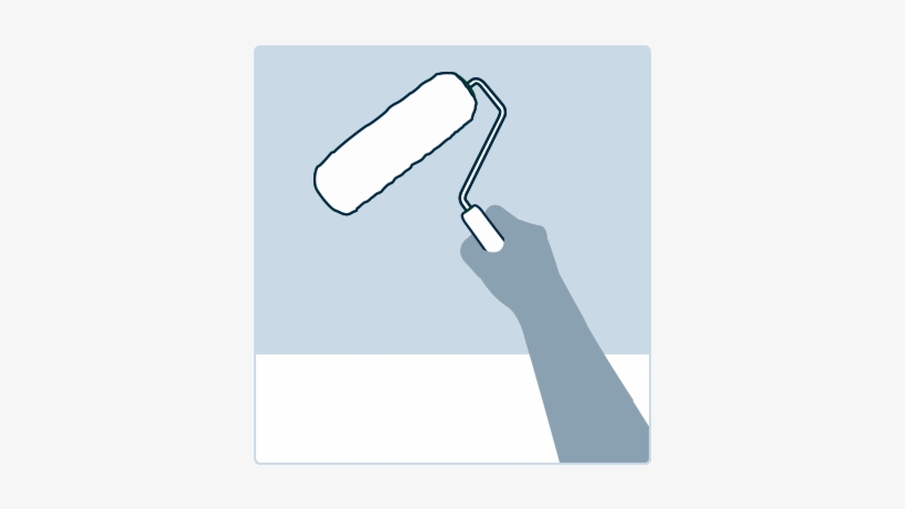 Applying With Roller And Brush - Illustration, transparent png #2193354