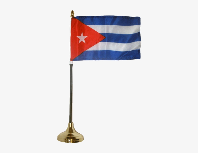 Print Page - Usep Cuba Cuban Flag 4"x6" Desk Set Gold Base, transparent png #2193507