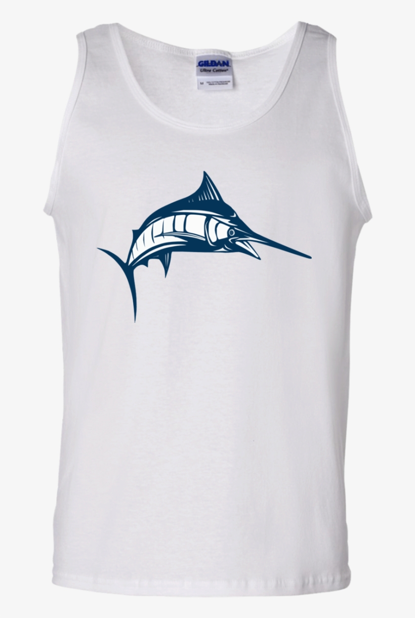 Swordfish Men's Shirts - Blue Marlin Jumping Picture Ornament, transparent png #2193860