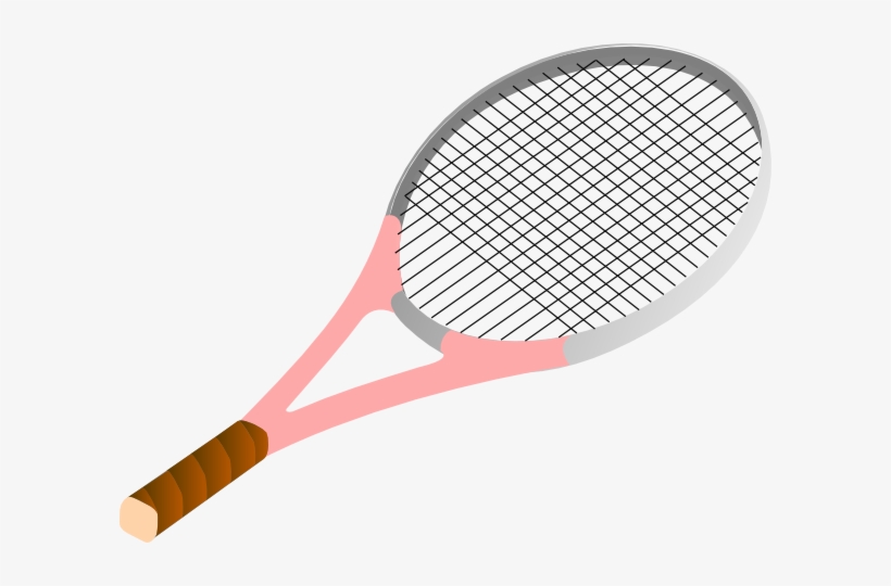 Png Freeuse Tennis Pink Clip Art At Clker Com - Tennis Racket Clipart, transparent png #2194125
