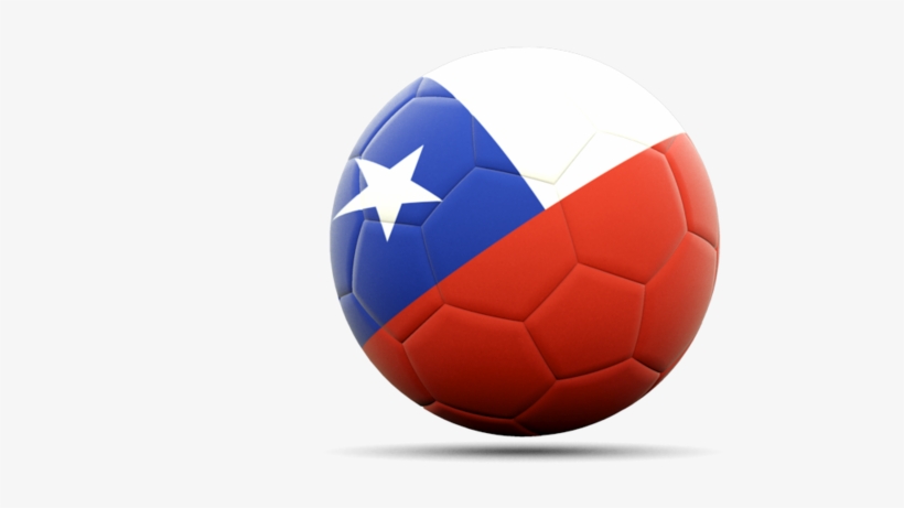 Illustration Of Flag Of Chile - Chile Flag On Soccer Ball, transparent png #2194824
