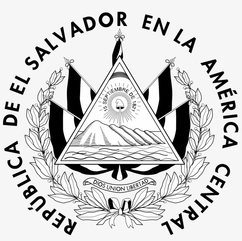 Open - El Salvador Flag Drawing, transparent png #2194848