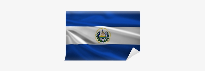 El Salvador Flag Blowing In The Wind Wall Mural • Pixers® - El Salvador, transparent png #2194914