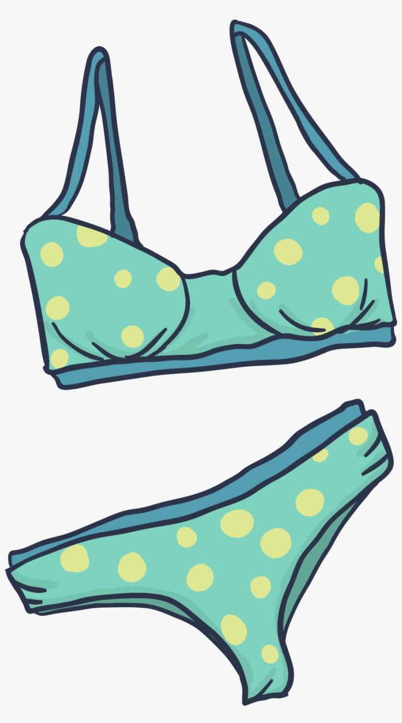 Swimsuit Bikini Clip Art - Bikini Vector Png, transparent png #2195036