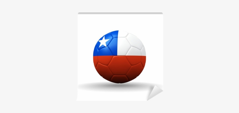 Republic Of Chile Flag Textured On Soccer Ball , Clipping - Pelota De Futbol Chile, transparent png #2195081