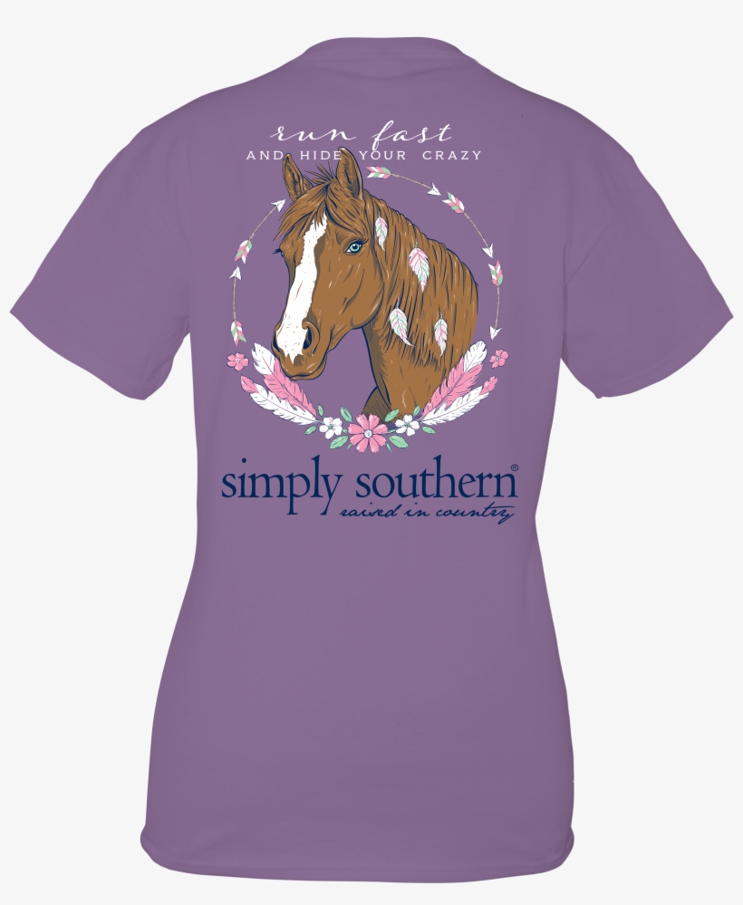 Horse-amethyst - Simply Southern Preppy Shirts, transparent png #2195293