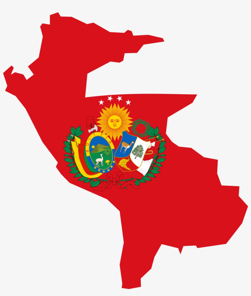 Open - Peru Bolivian Confederation Flag, transparent png #2195710
