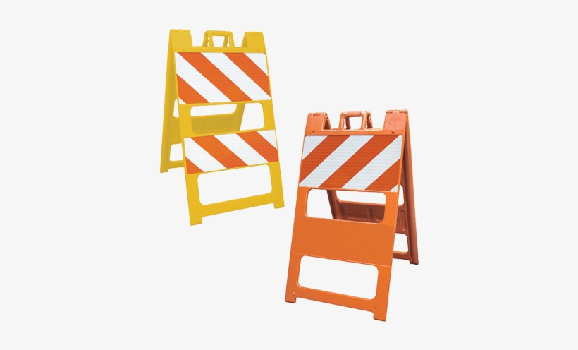 Safety Barricade - Plasticade Barricade Type Ii Yellow - 12" X 24" Top, transparent png #2195763