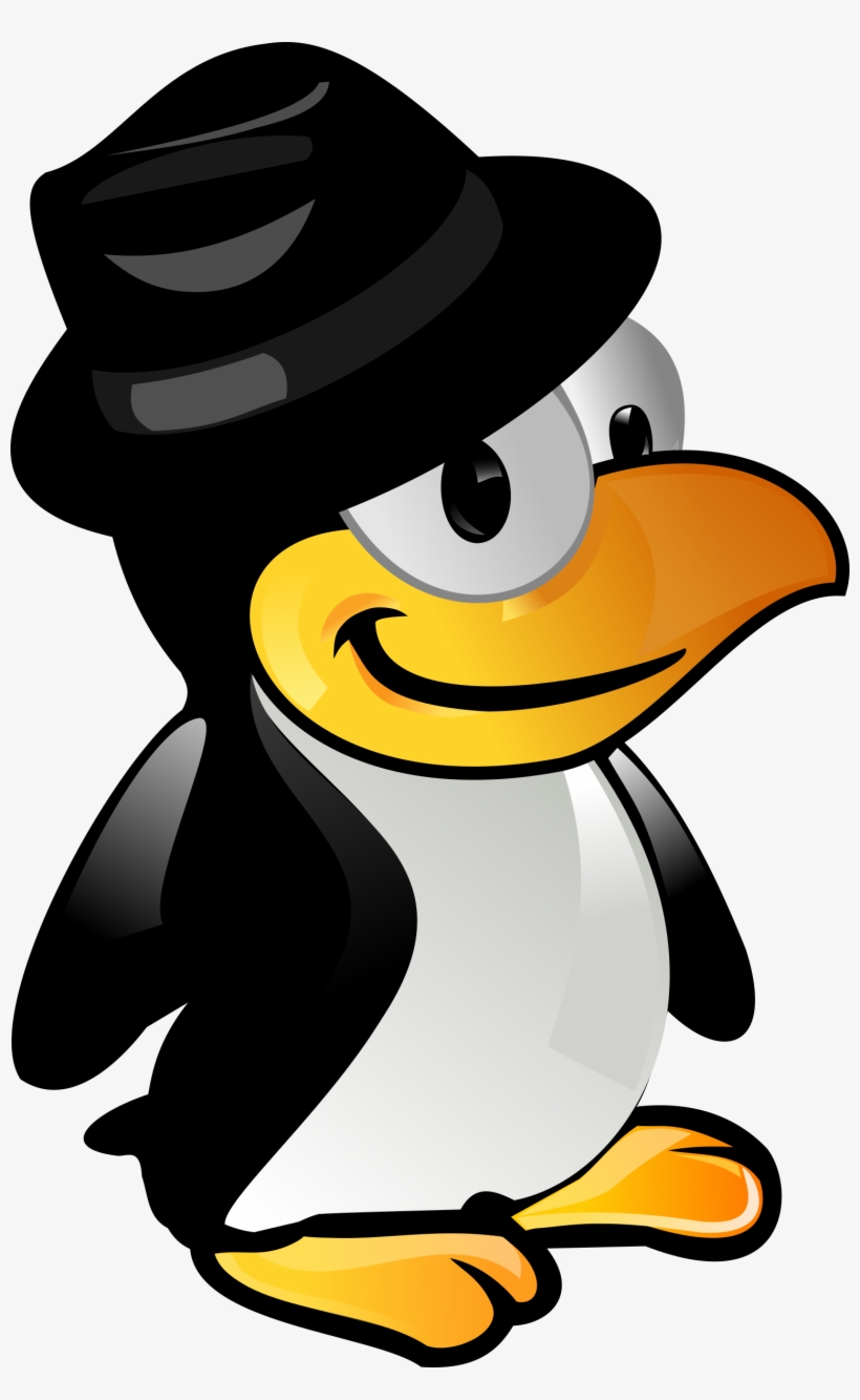 This Free Icons Png Design Of Tux With Black Hat, transparent png #2196246