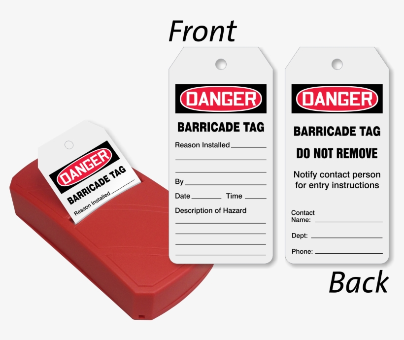 Barricade 2-sided Inspection & Status Record Quicktags™ - Fire Extinguisher Refilling Tag, transparent png #2196272