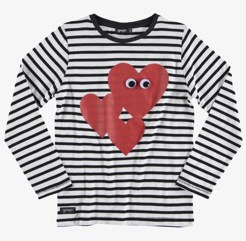 Yporqué Heart Eyes Striped Tee - Guess Jeans X Asap T Shirt, transparent png #2196942