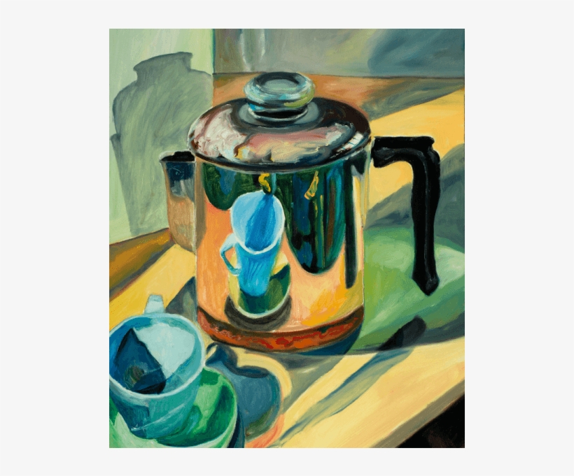 Revereware Coffeepot With Blue Cup - Earthenware, transparent png #2197035