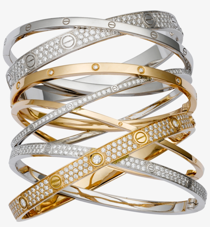 Cartier Love Bracelets Mix, transparent png #2197283
