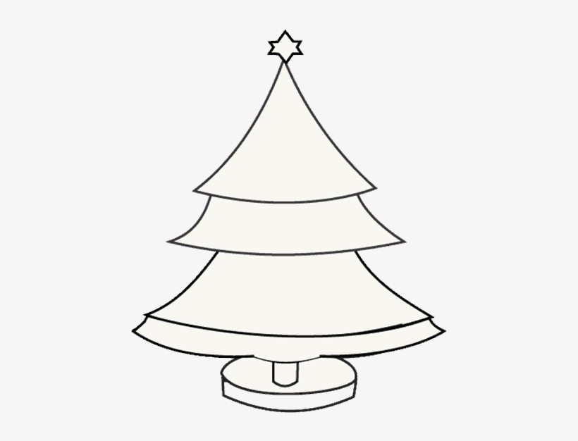 How To Draw Christmas Tree - Christmas Tree, transparent png #2197373