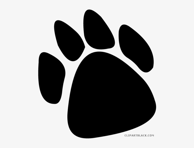 Panther Paw Print Animal Free Black White Clipart Images - Panther Paws Transparent Background, transparent png #2197509