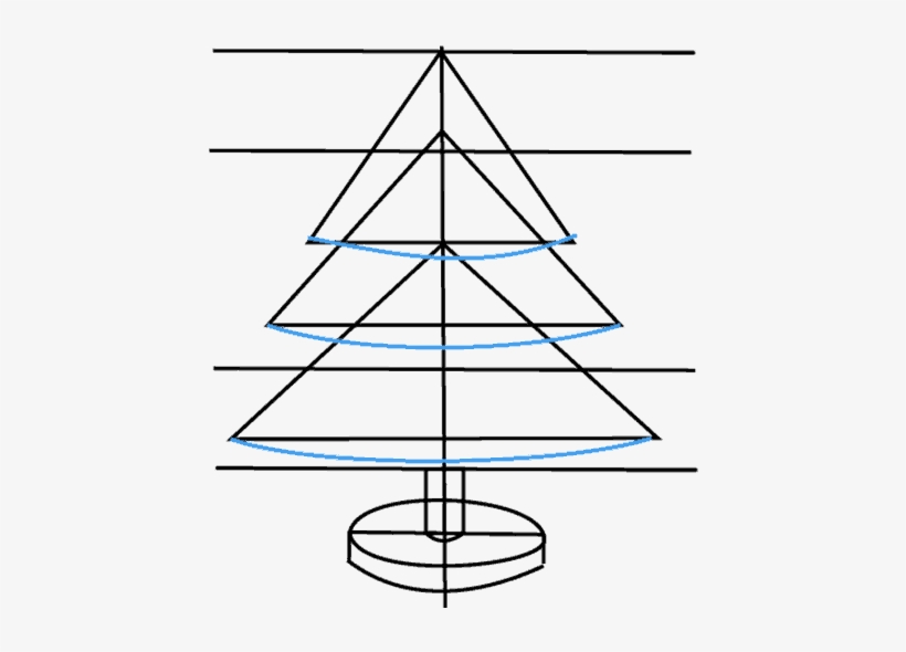 How To Draw Christmas Tree - Christmas Tree, transparent png #2197571