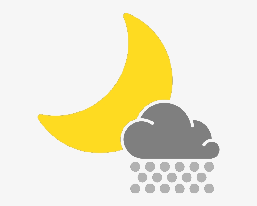 Simple Weather Icons Scattered Snow Night - Thunderstorm Weather Clipart, transparent png #2197684