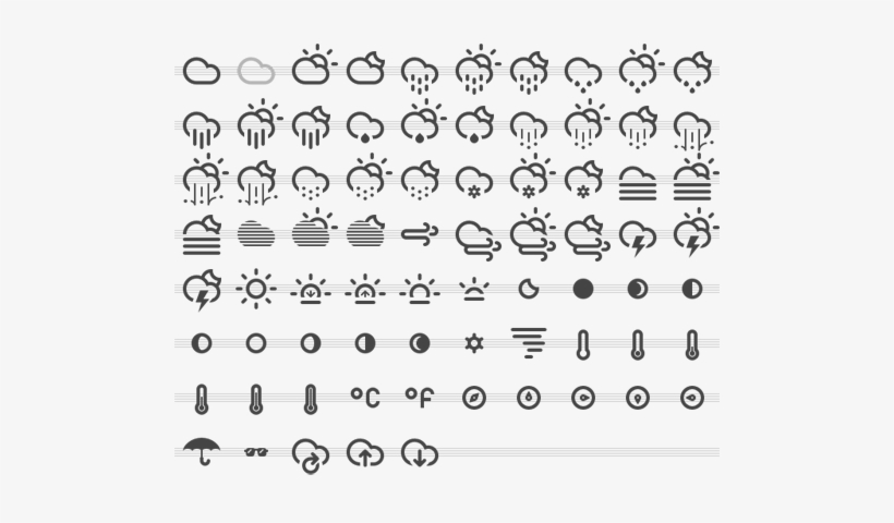 Free Weather Icons - Climacons Adam Whitcroft, transparent png #2197795