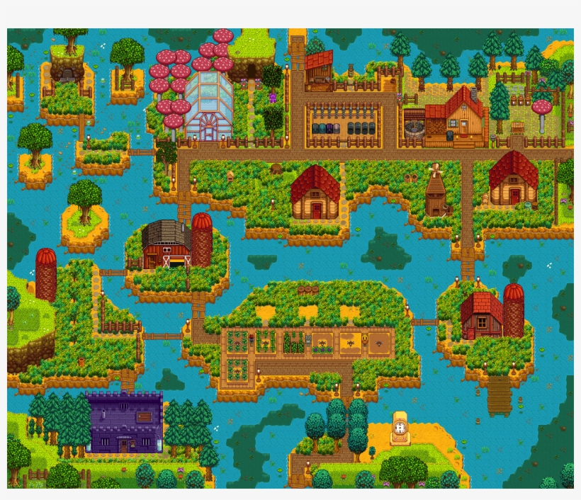 Sootopolis Riverlands Farm - Stardew Valley Riverland Farm Layout, transparent png #2197909