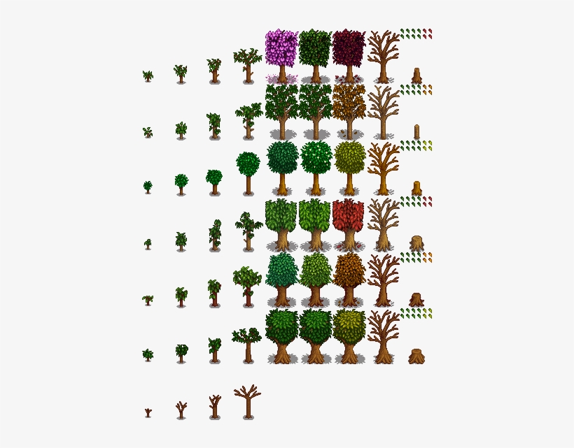 Fruit Trees - Stardew Valley Tree Sprites, transparent png #2198146