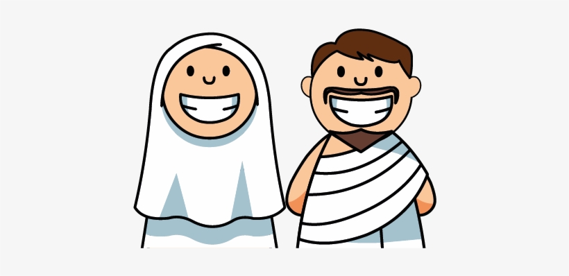 Btf Umrah Couple - Umrah Clip Art Png, transparent png #220032