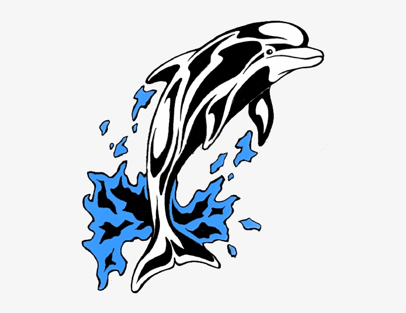 Dolphin Tribal Tattoo Design Photo - Dolphin Tribal, transparent png #220601
