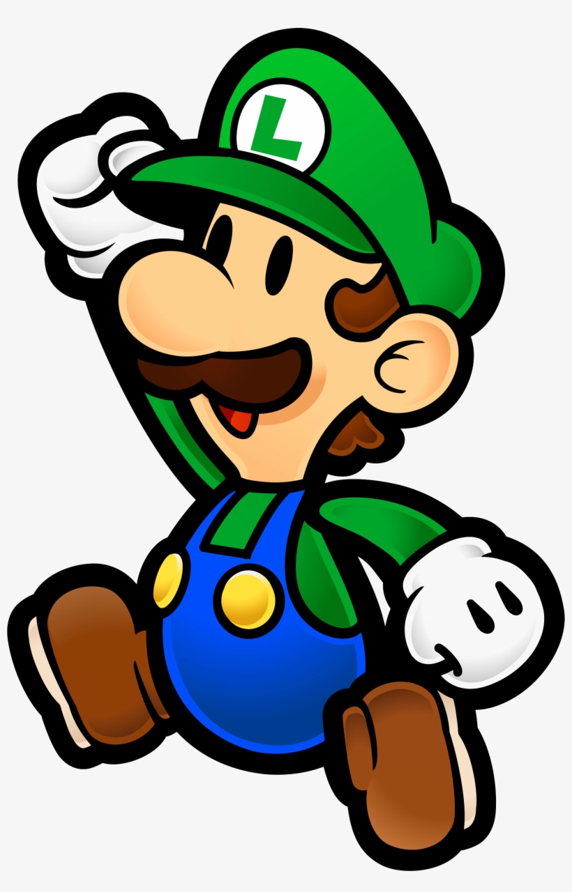 Super Mario Clipart Green - Paper Luigi, transparent png #220694