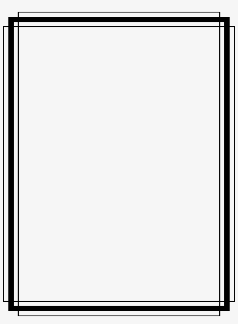 Border 6 By @arvin61r58, Simple Black And White Border, - Simple Black And White Border, transparent png #221361