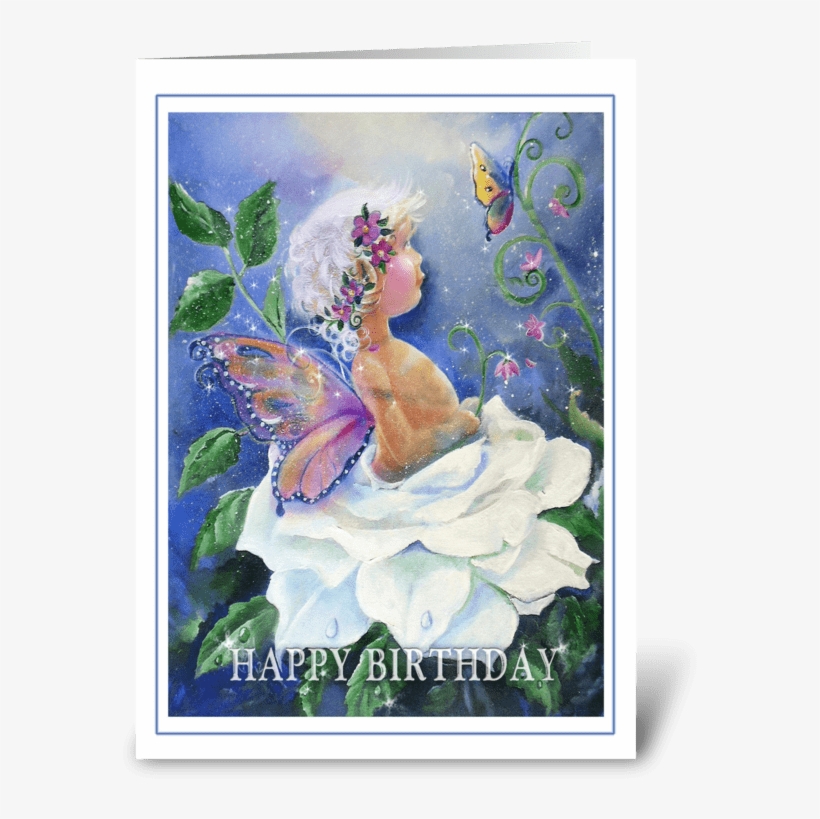 Happy Birthday, Garden Fairy Greeting Card - Garden Happy Birthday Greetings, transparent png #221405