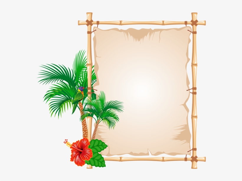 Tropical Frame Cliparts - Frames And Borders Design, transparent png #221427