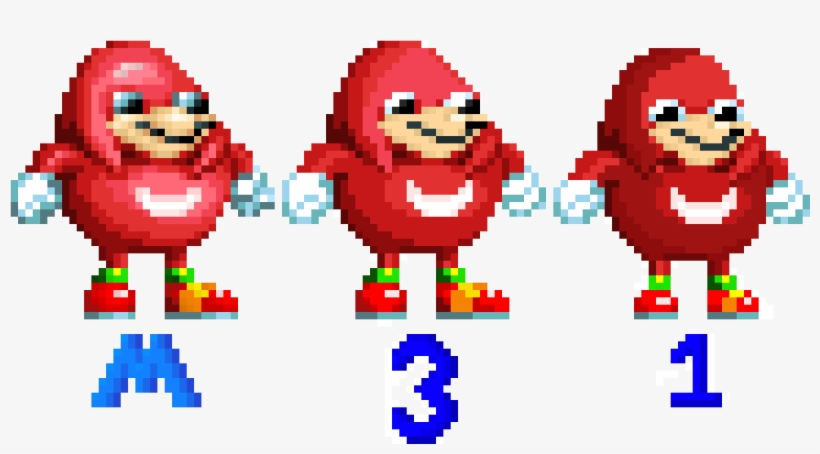 Ugandan Knuckles Sprites For Sonic 1, Sonic 3, And - Ugandan Knuckles Sonic Mania, transparent png #221471