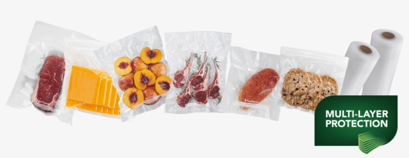 Specially Designed Channels Allow For Complete Removal - Foodsaver 11" X 16' Roll- 3pk, transparent png #221743