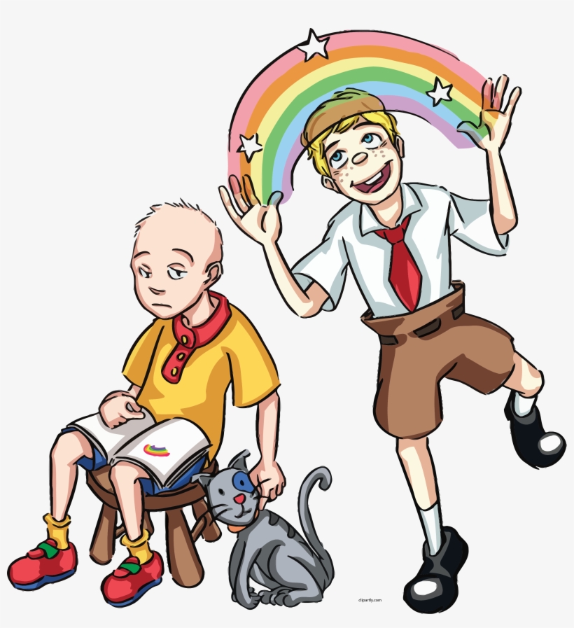 Caillou And Spongebob Human Clipart Png - Caillou And Spongebob, transparent png #222478