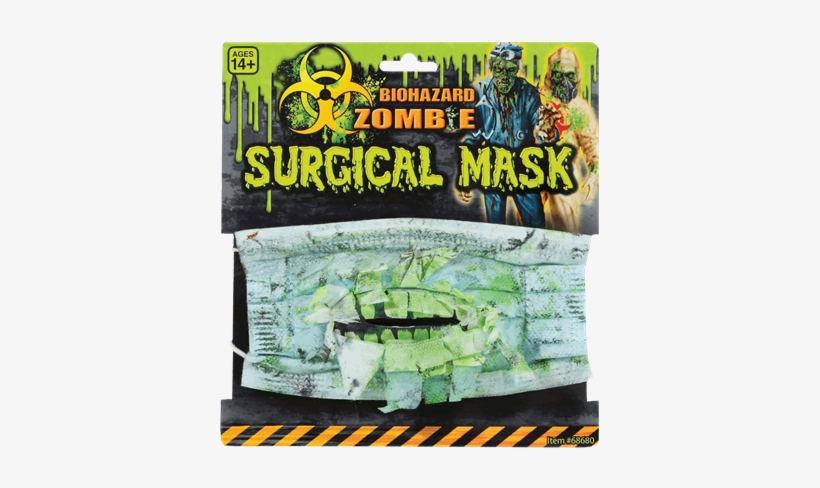 Biohazard Zombie Surgical Mask - Biohazard Printed Surgical Mask - White/green - One, transparent png #222552