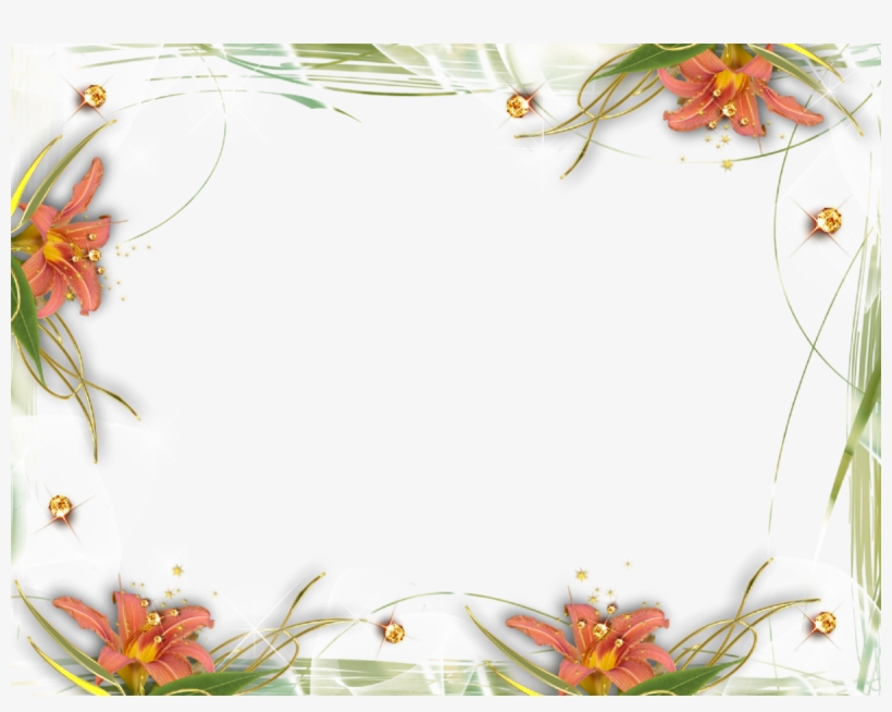 Abstract Floral Frame Png - Moldura Para Fotos Png, transparent png #222771
