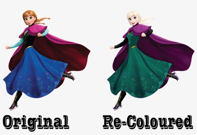 Recolour Elsa Colours By Okuni Evangeline Yin - Ana De Frozen Png, transparent png #223033