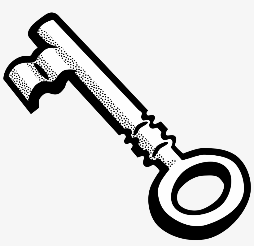 Key Lineart Big Image Png - Black And White Images Of Key, transparent png #223036