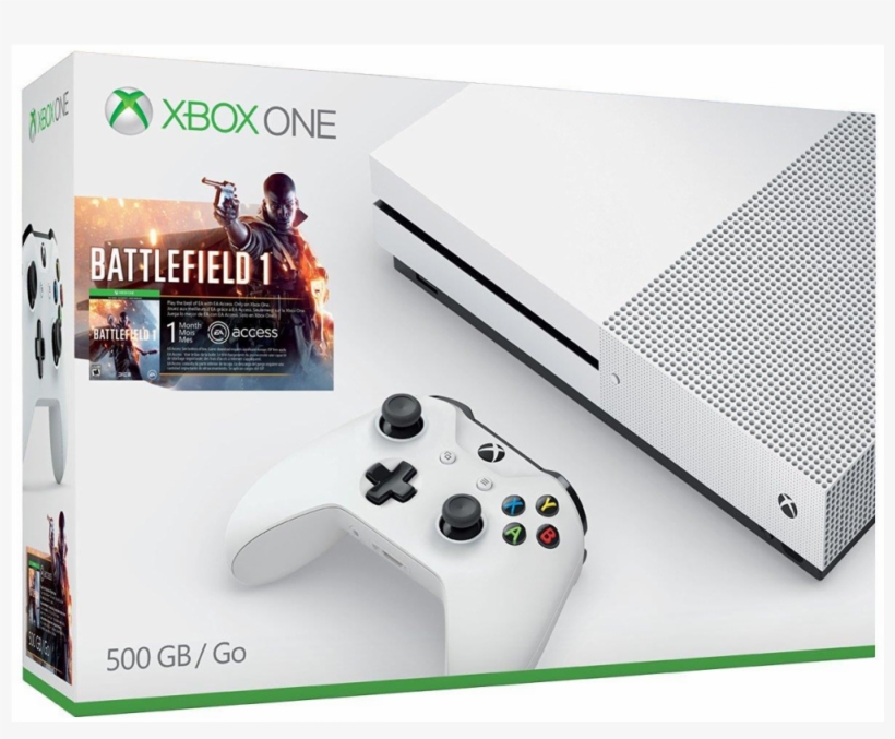 Auction - Xbox One S 500gb Battlefield 1, transparent png #223081