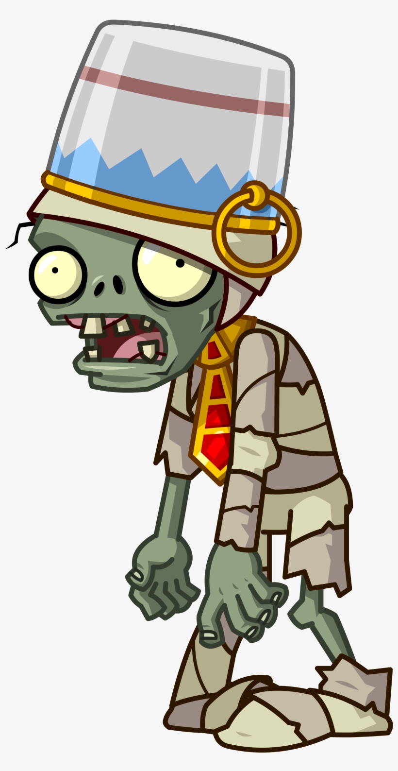 Zombi Momiacaracubo - Zombies Vs Plantas Zombies, transparent png #223594