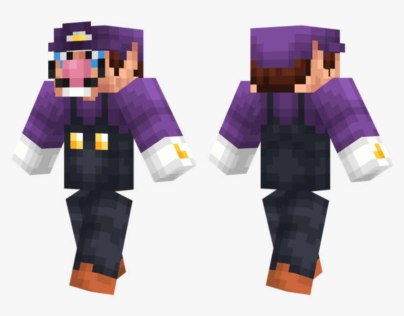 Waluigi - Скин Марио Для Майнкрафт, transparent png #223620