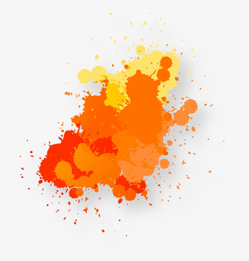 Graphic Freeuse Orange Watercolor Painting Ink Droplets - Illustration, transparent png #223843