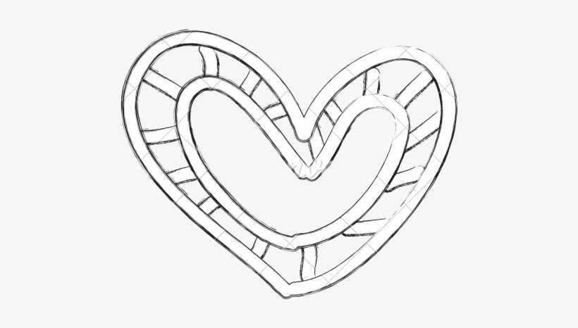 Beautiful Heart Drawing Icon - Drawing, transparent png #223850