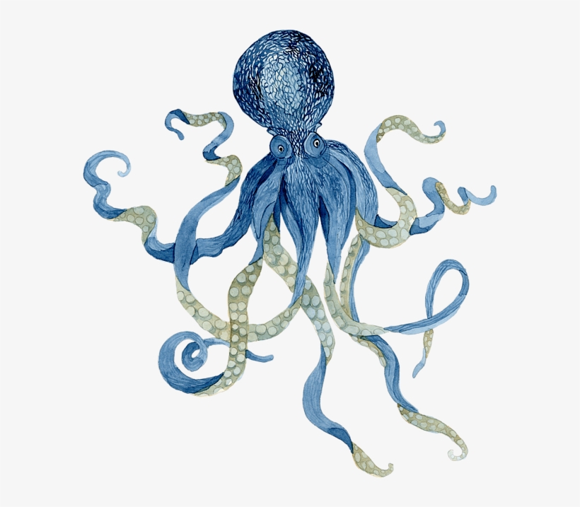 Bleed Area May Not Be Visible - Octopus Steampunk Octopus Ocean Shower Curtains, transparent png #224070