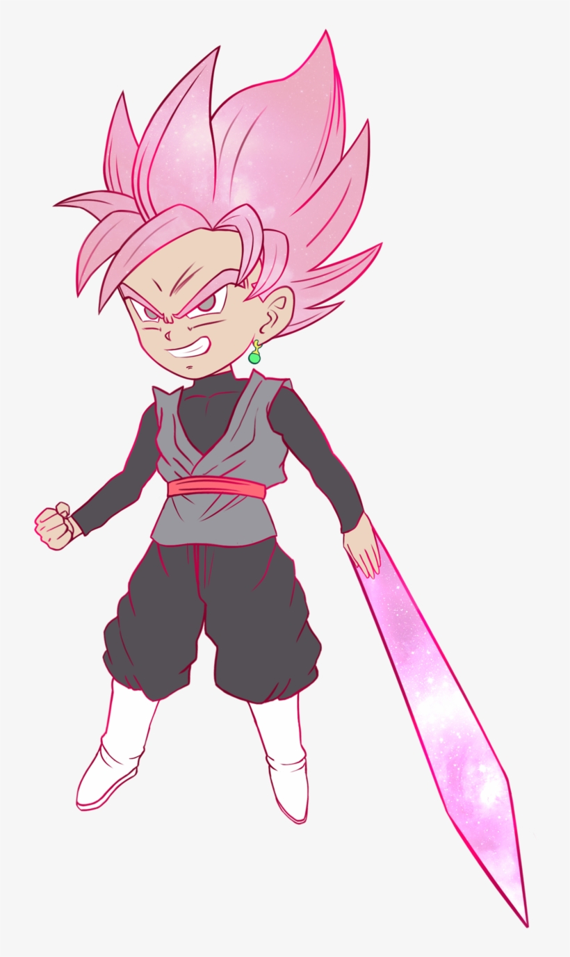 Goku Black Drawing Super Saiya Vegeta - Goku Black Super Saiyan Rose Chibi, transparent png #224118