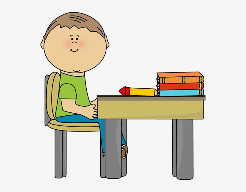 Classroom Desk Cliparts Student Sitting At Desk Clipart Free